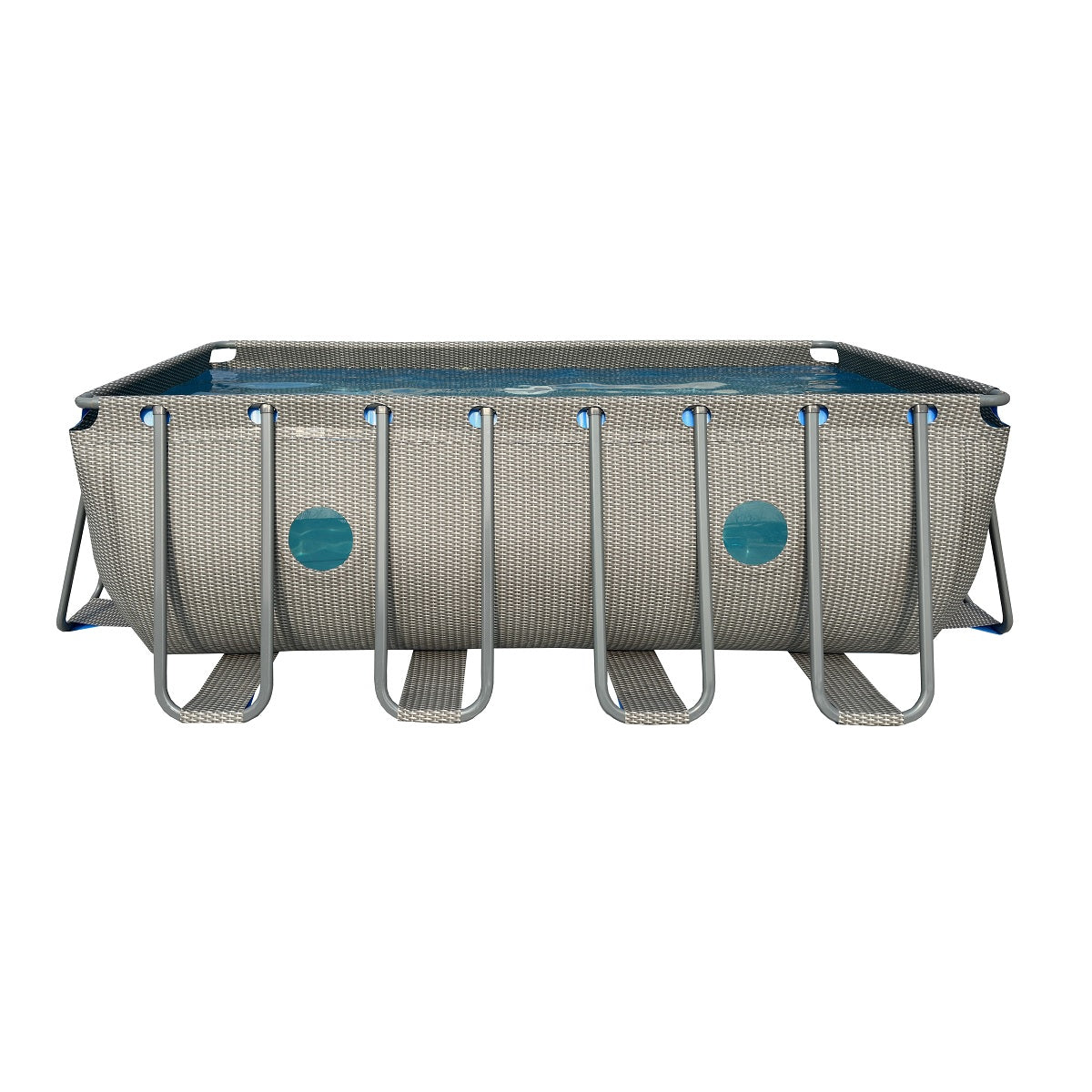 Piscina Estructural Rectangular Avenli con Ventana 9.000 Lts 4x2.07x1.22m Set con Bomba y Escalera
