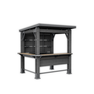 Pérgola Bar Gazebo Keter Signature 2 en 1 con Techo UV y Resistencia al Clima.