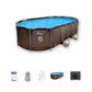 Piscina Temperada Estructural Ovalada 8 m3: Kit Completo con Bomba de Calor Plug & Pool
