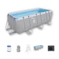 Piscina Temperada Estructural Rectangular 7 m3: Kit Completo con Bomba de Calor Plug & Pool