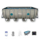Piscina Temperada Estructural Rectangular 9 m3: Kit Completo con Bomba de Calor Plug & Pool