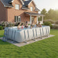 Piscina Temperada Estructural Rectangular 17 m3: Kit Completo con Bomba de Calor Plug & Pool