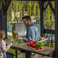 Pérgola Grill Gazebo Keter Signature con Techo UV y Estructura Reforzada