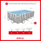Piscina Estructural Rectangular Avenli 5.49x3.05 x1.22 m 18m3