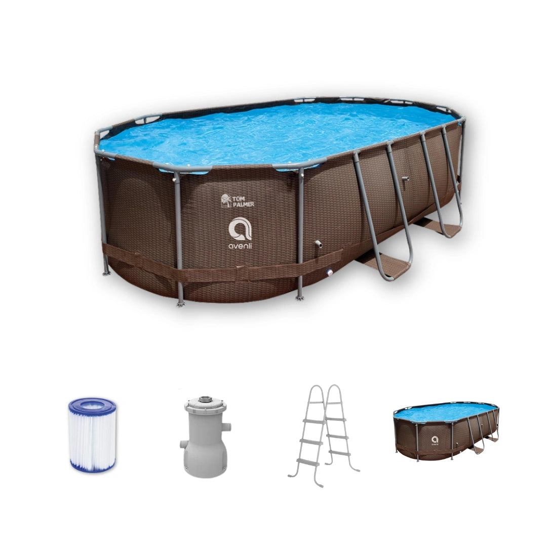 Piscina Estructural Ovalada Avenli 4.27x2.75x1 m 8m3