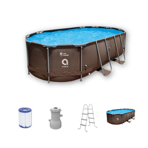 Piscina Estructural Ovalada Avenli 4.27x2.75x1 m 8m3