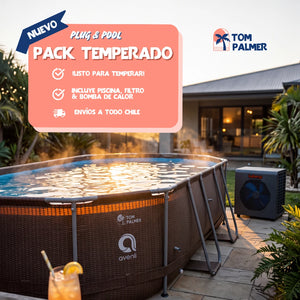 Piscina Temperada Estructural Ovalada 8 m3: Kit Completo con Bomba de Calor Inverter