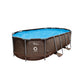 Piscina Temperada Estructural Ovalada 8 m3: Kit Completo con Bomba de Calor Inverter